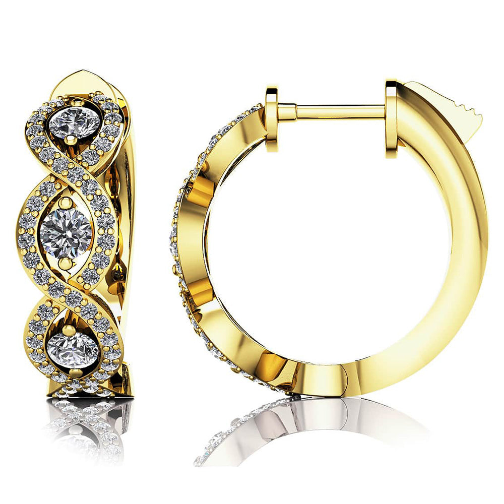 Infinity Diamond Hoop Earrings