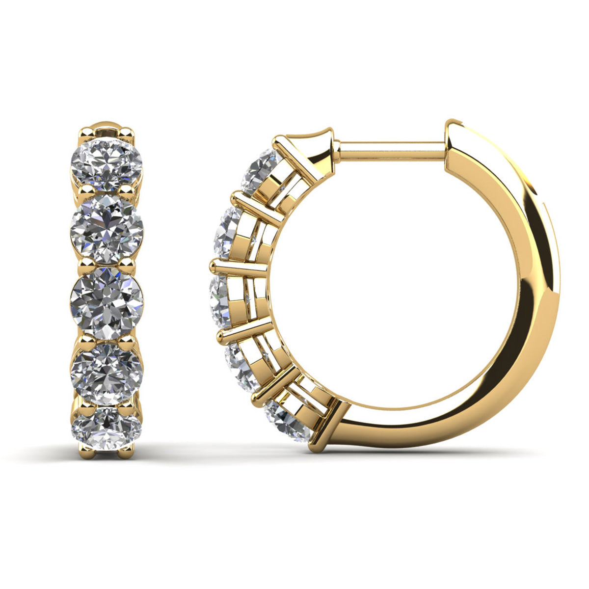 Hypnotic Diamond Hoop Earrings