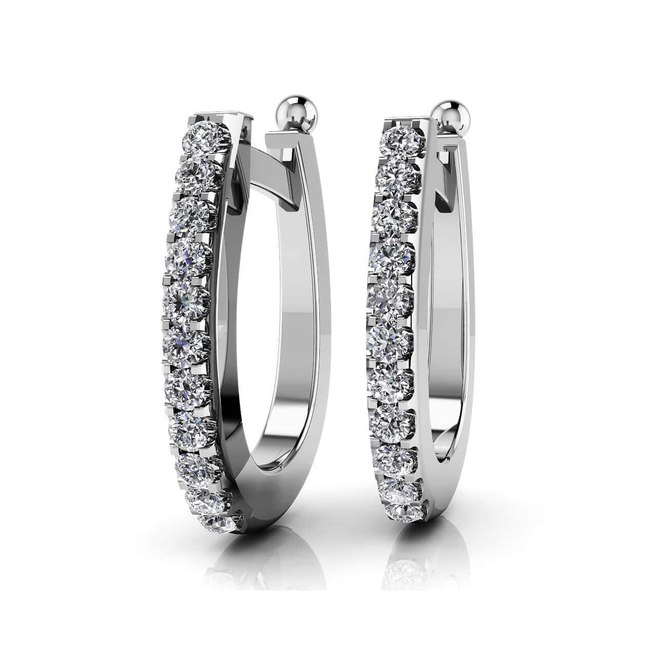 Classic Diamond Hoop Earrings