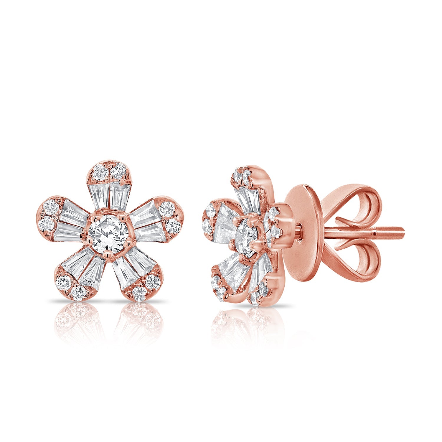 Diamond Baguette Stud Earrings