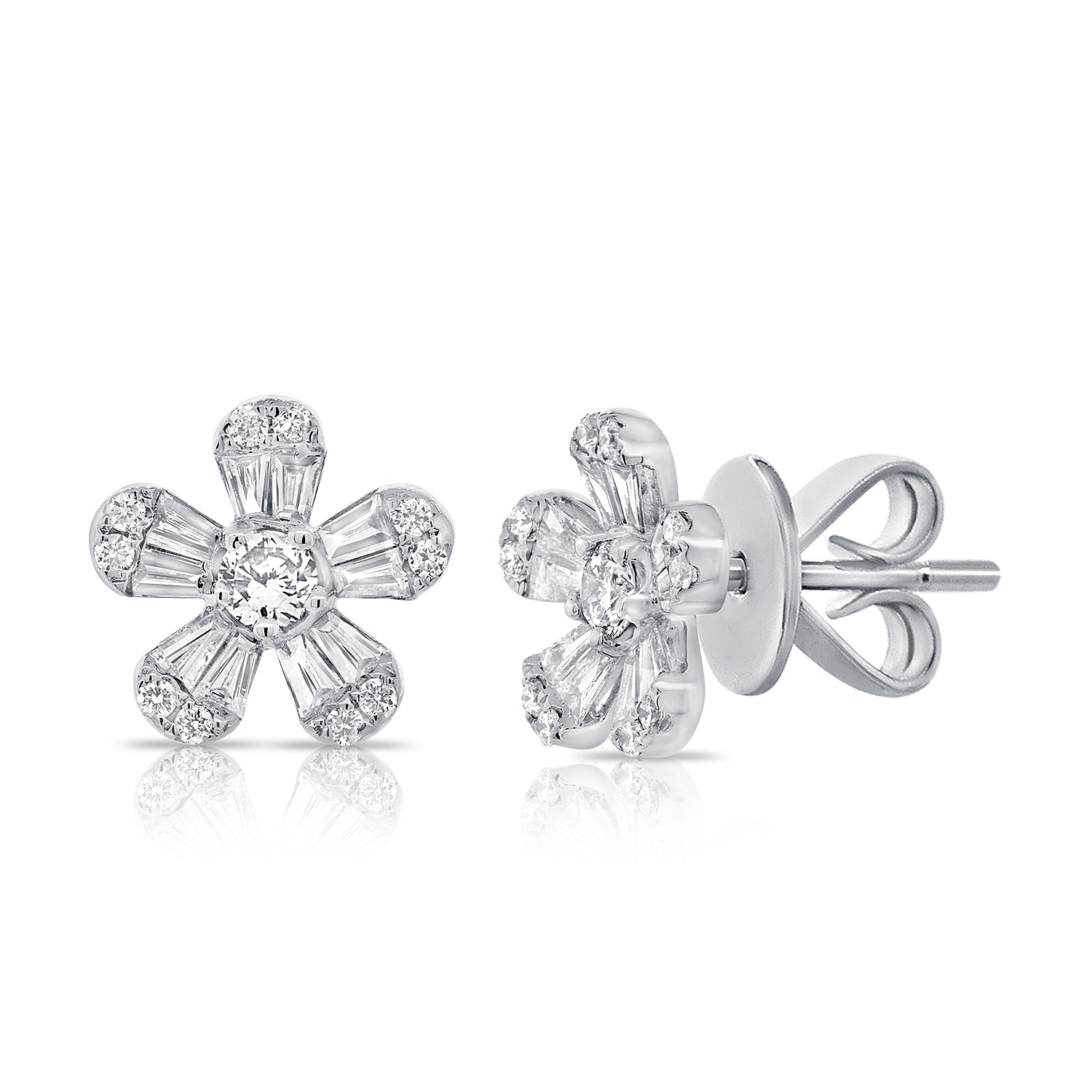 Diamond Baguette Stud Earrings