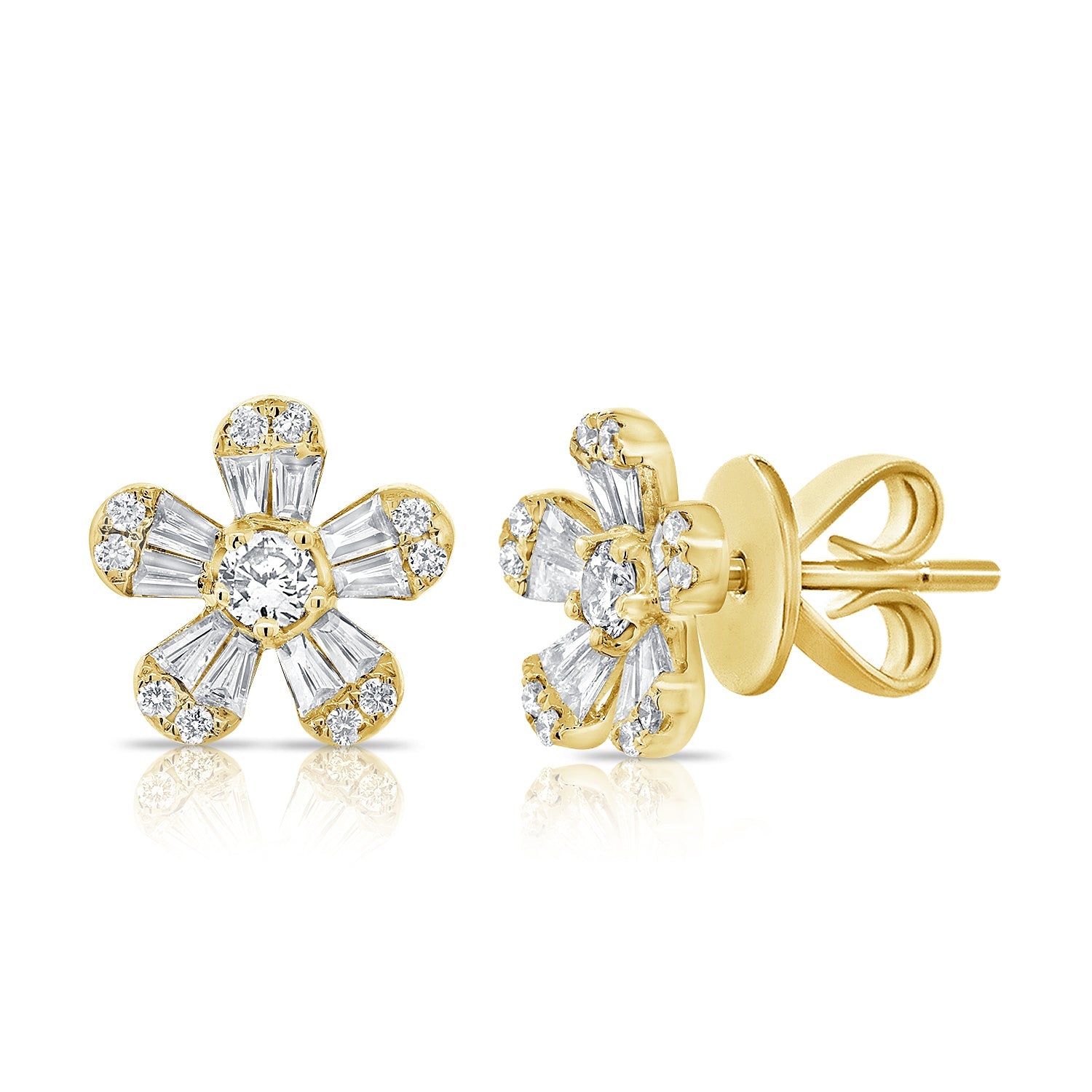 Diamond Baguette Stud Earrings