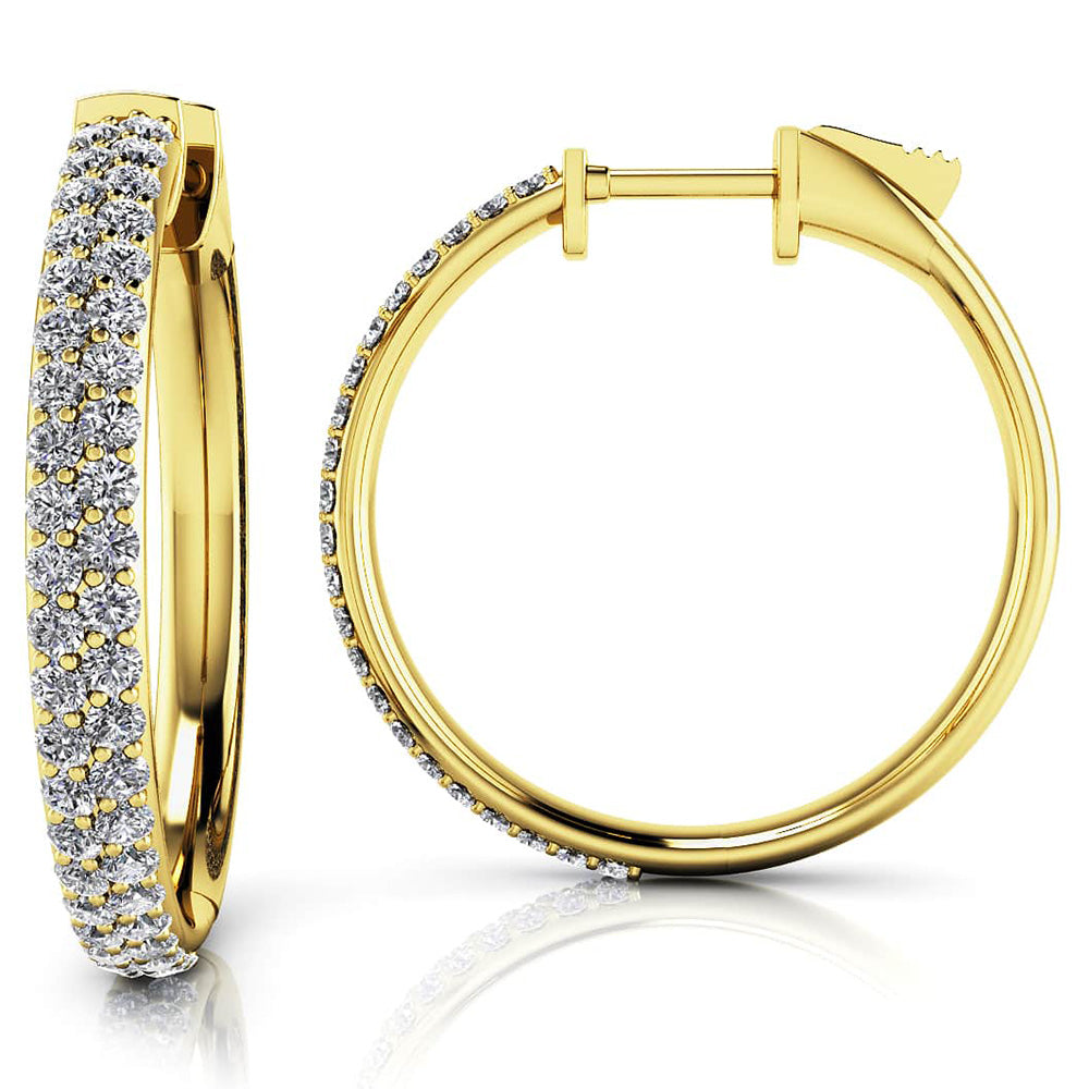Diamond Pave Hoop Earrings Small