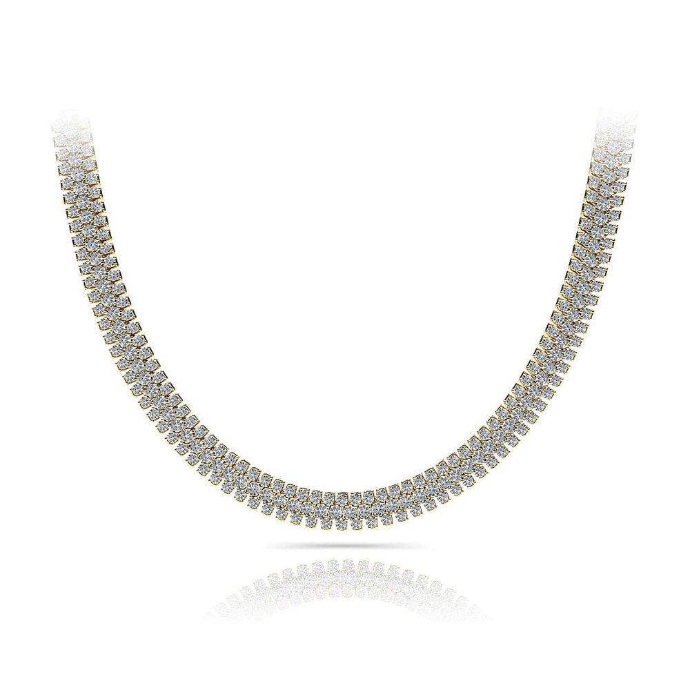 Triple Row Diamond Necklace