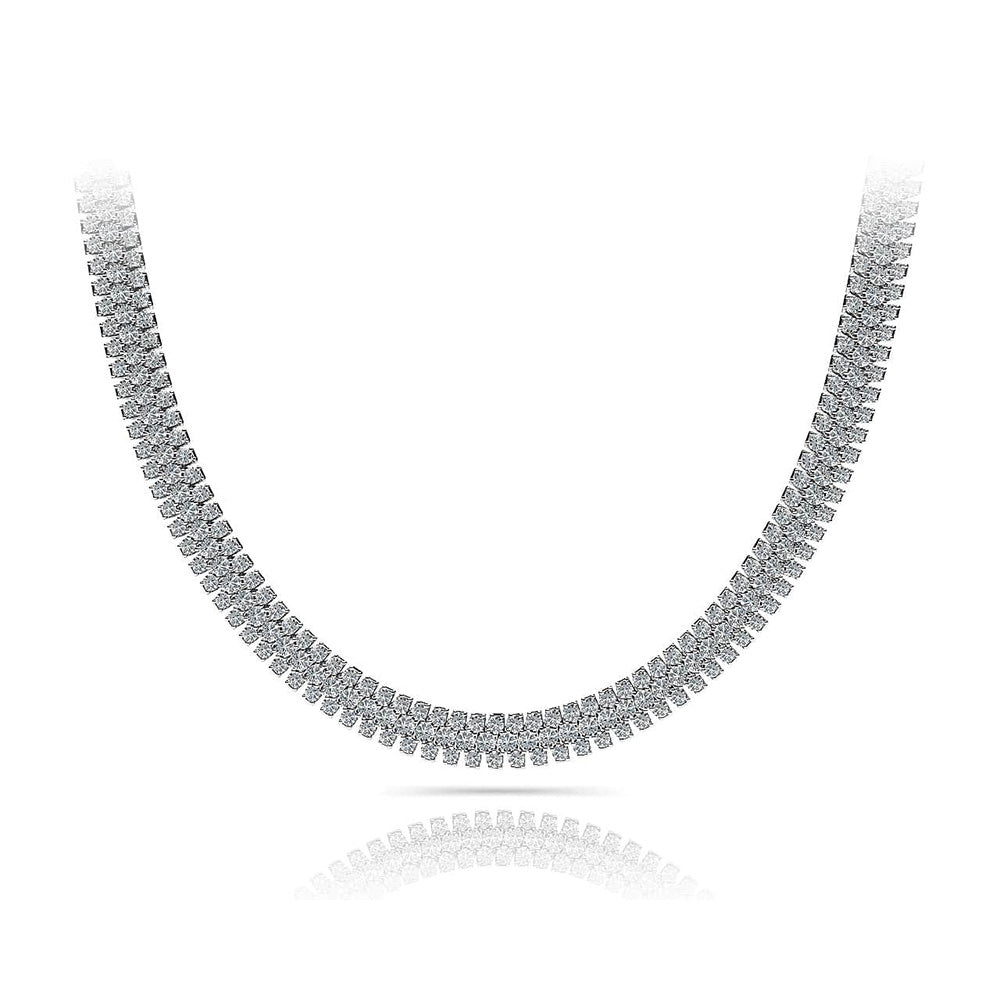 Triple Row Diamond Necklace
