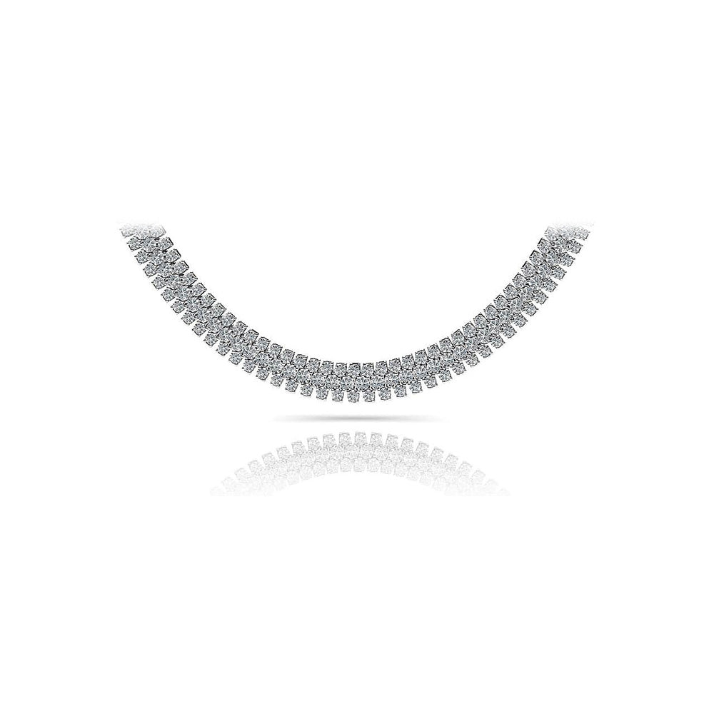 Triple Row Diamond Necklace