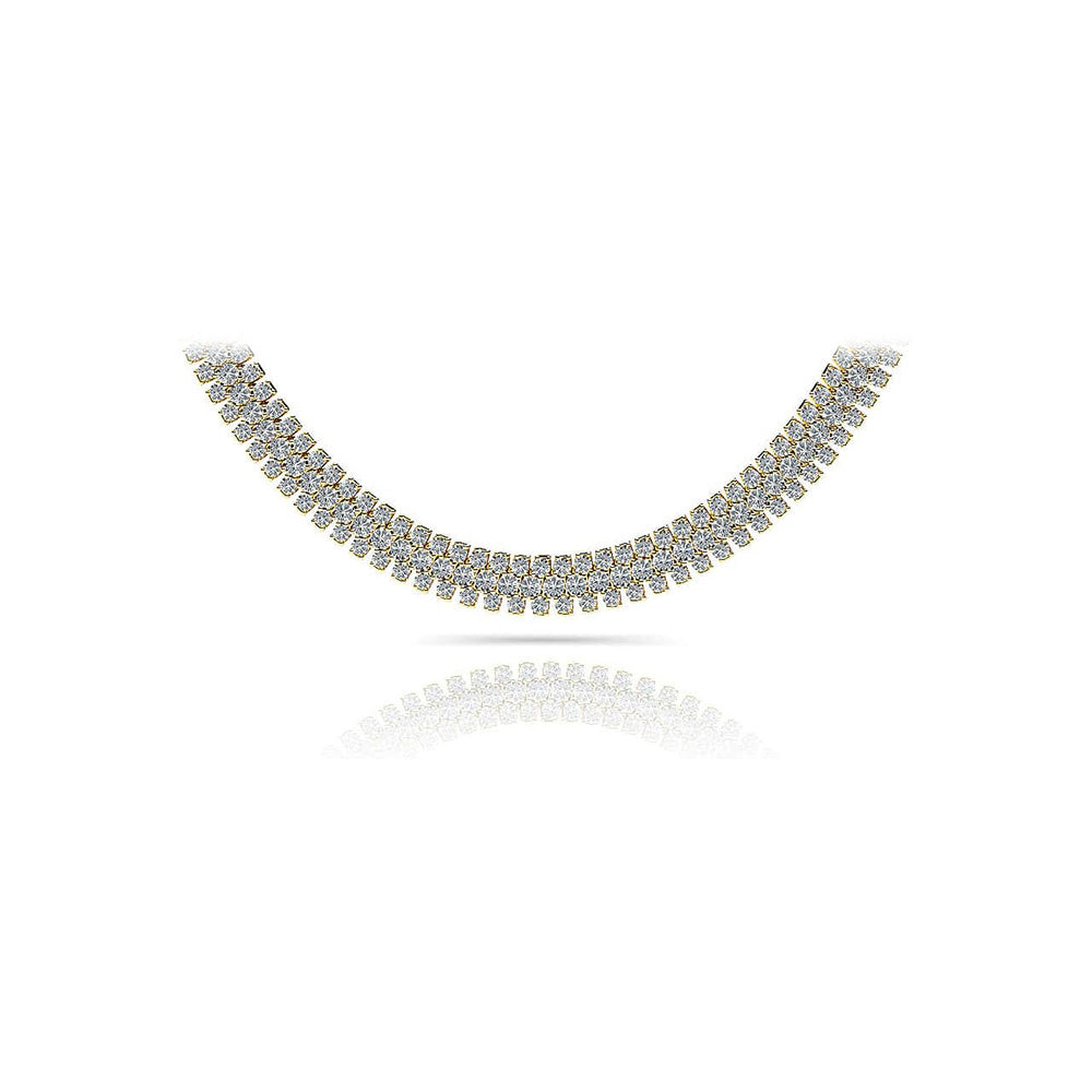Triple Row Diamond Necklace