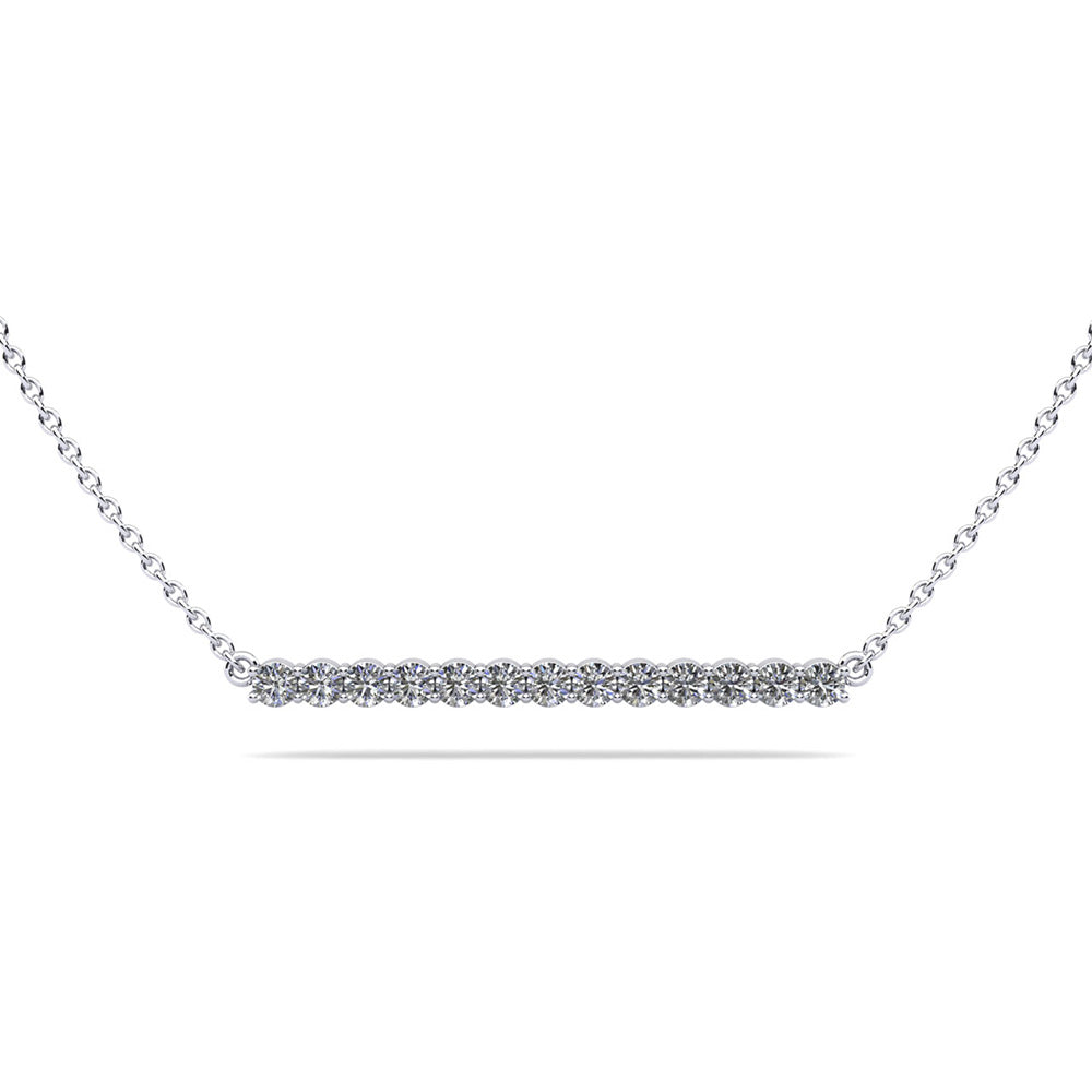 Modern Straight Line Diamond Pendant