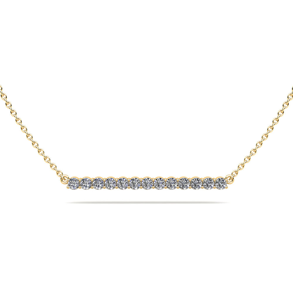 Modern Straight Line Diamond Pendant