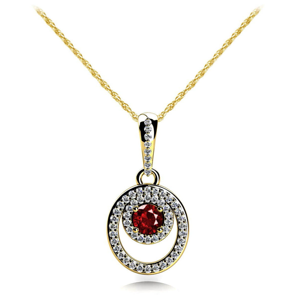 Combination Gemstone Drop Pendant