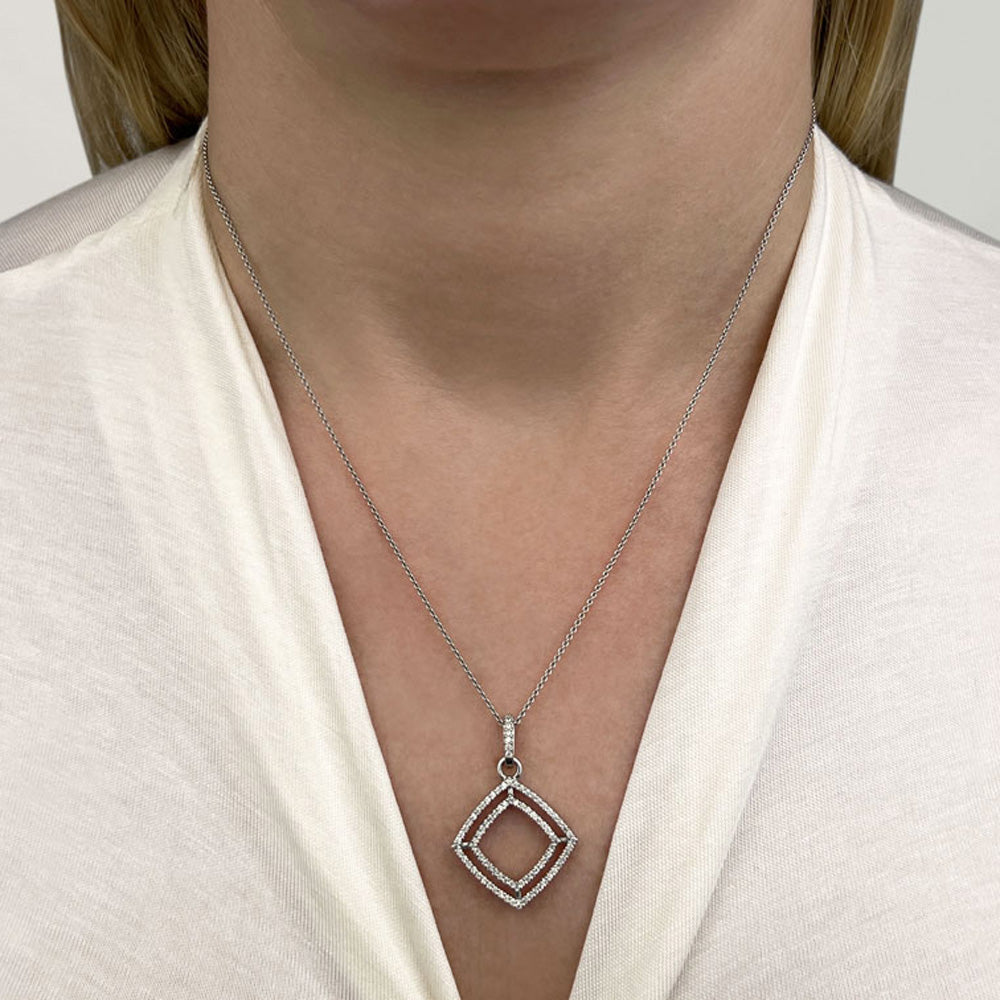 Shadow Box Diamond Pendant