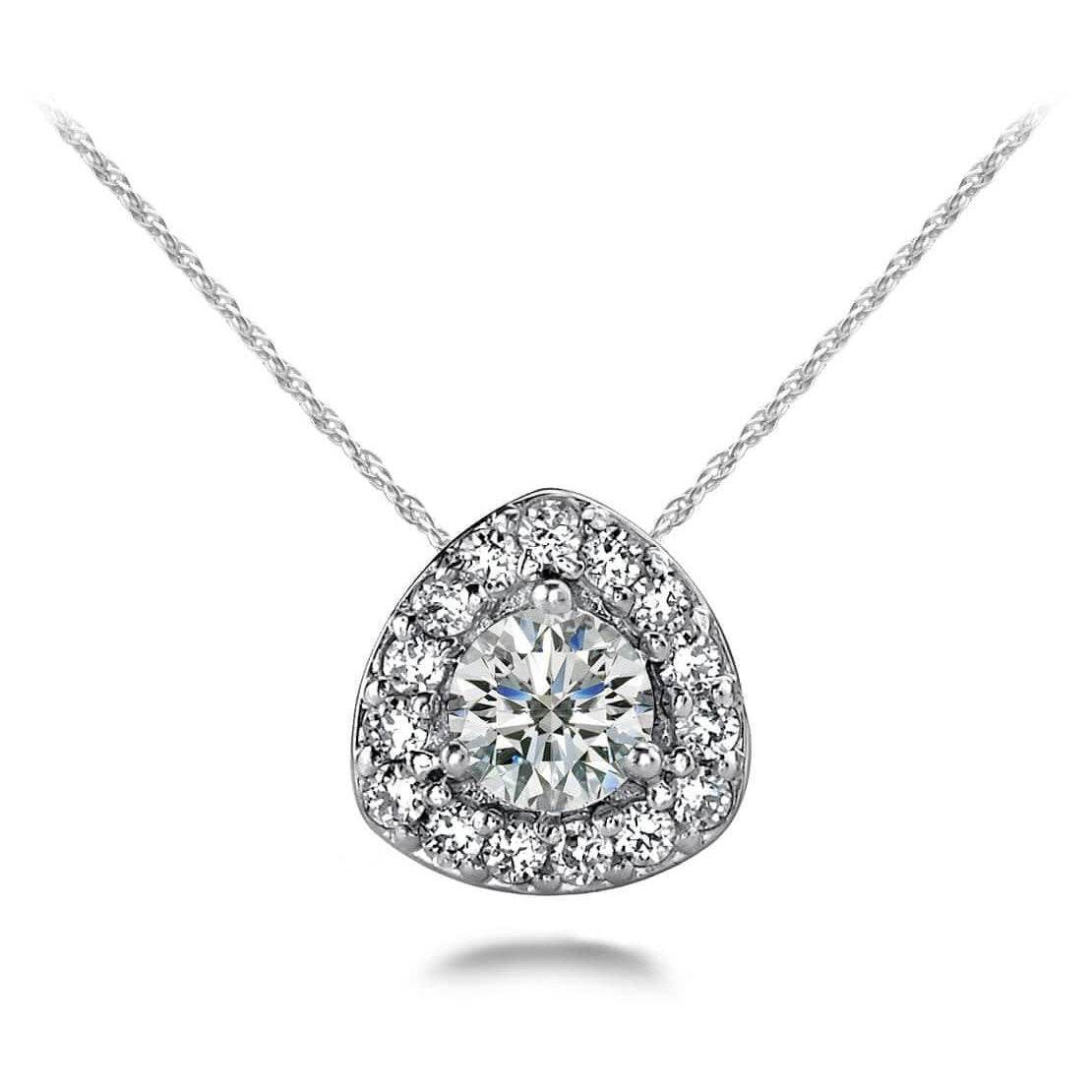 Rounded Triangle Diamond Pendant