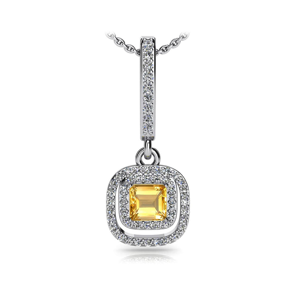 Day To Night Diamond And Gem Drop Pendant