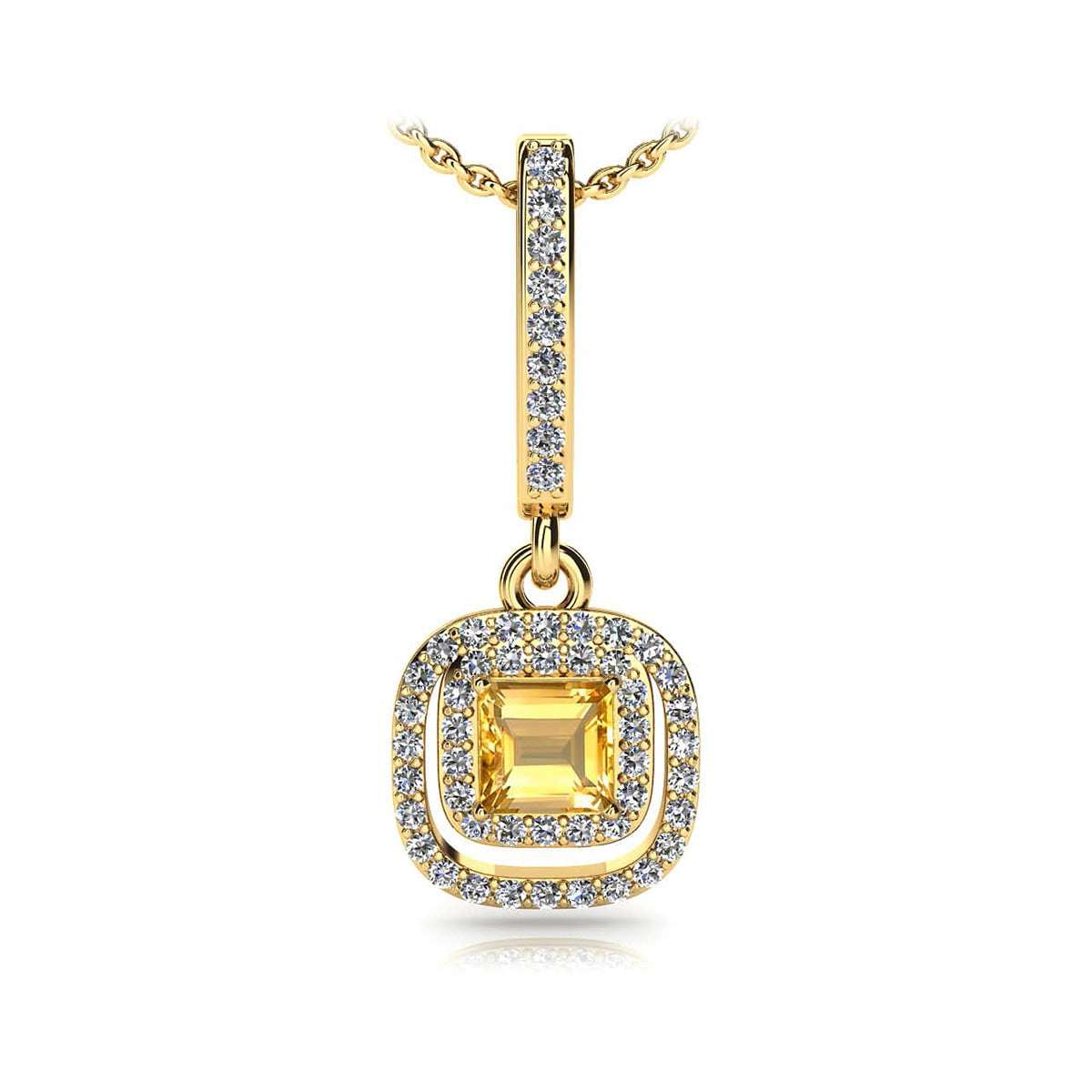 Day To Night Diamond And Gem Drop Pendant