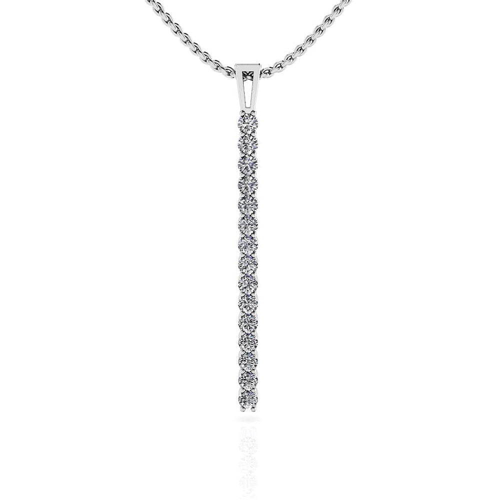 Diamond Drop Bar Pendant