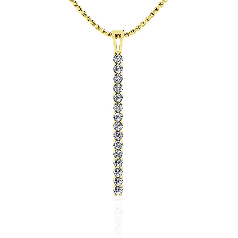 Diamond Drop Bar Pendant