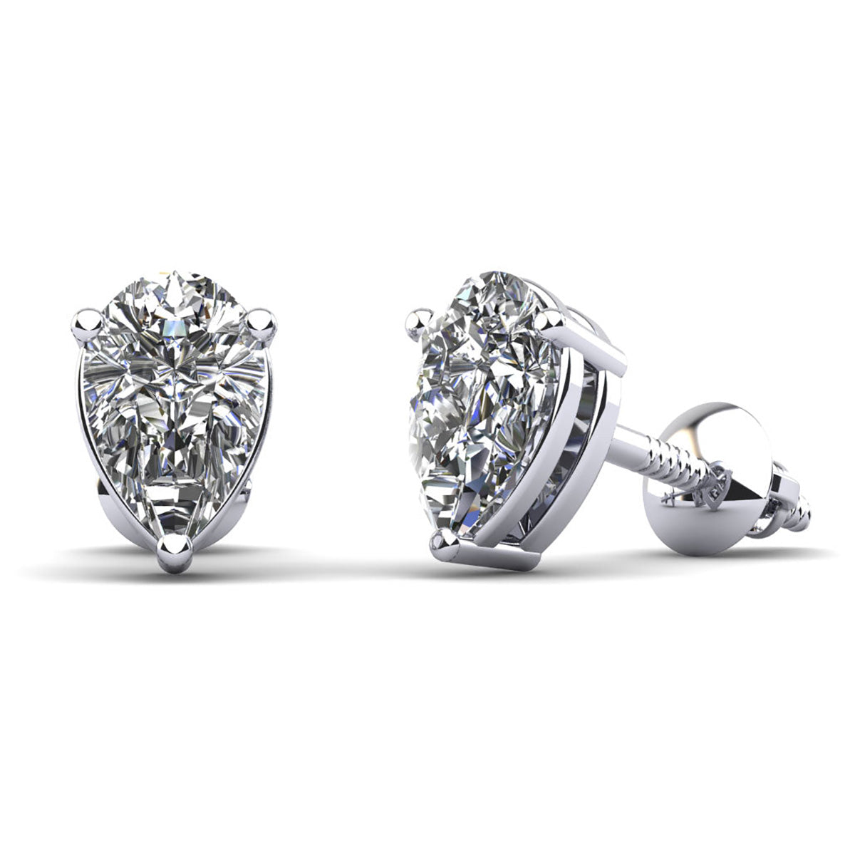 Radiant Romance Pear Shaped Stud Earrings