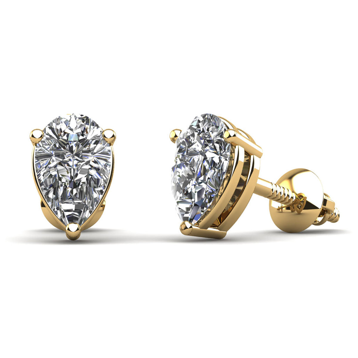 Radiant Romance Pear Shaped Stud Earrings