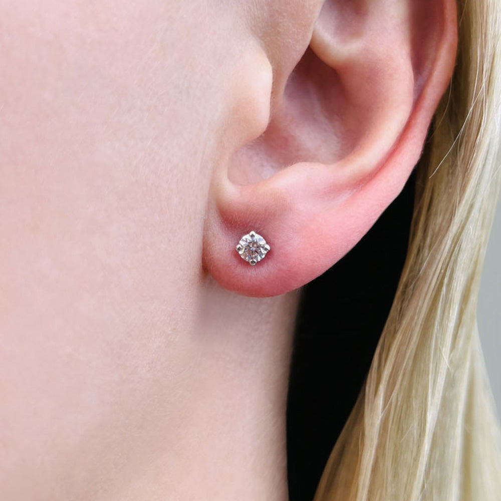 Cushion Cut Diamond Studs Earrings