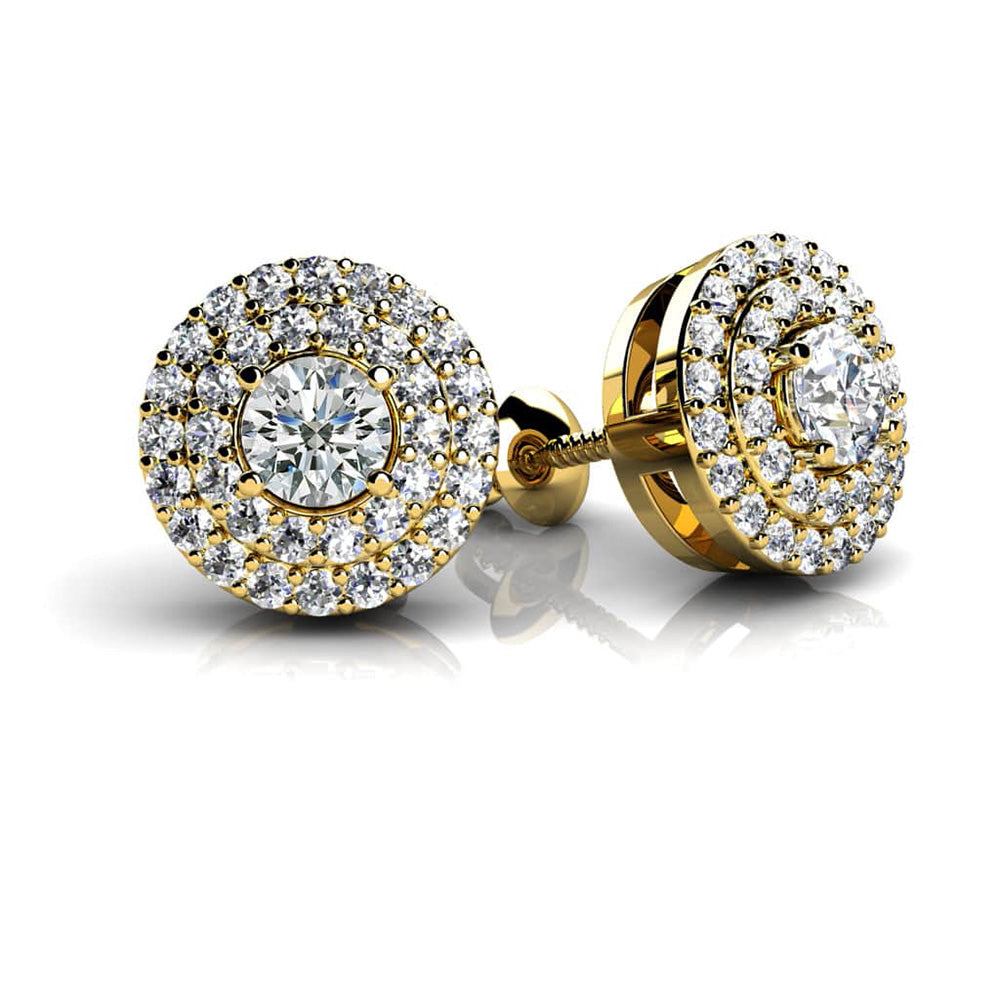 Surrounded By Diamonds Designer Stud Earrings