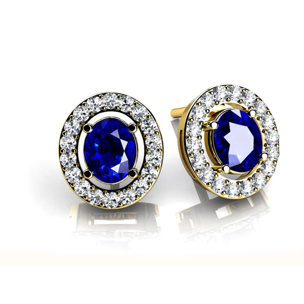 Legendary Oval Gemstone Stud Earrings