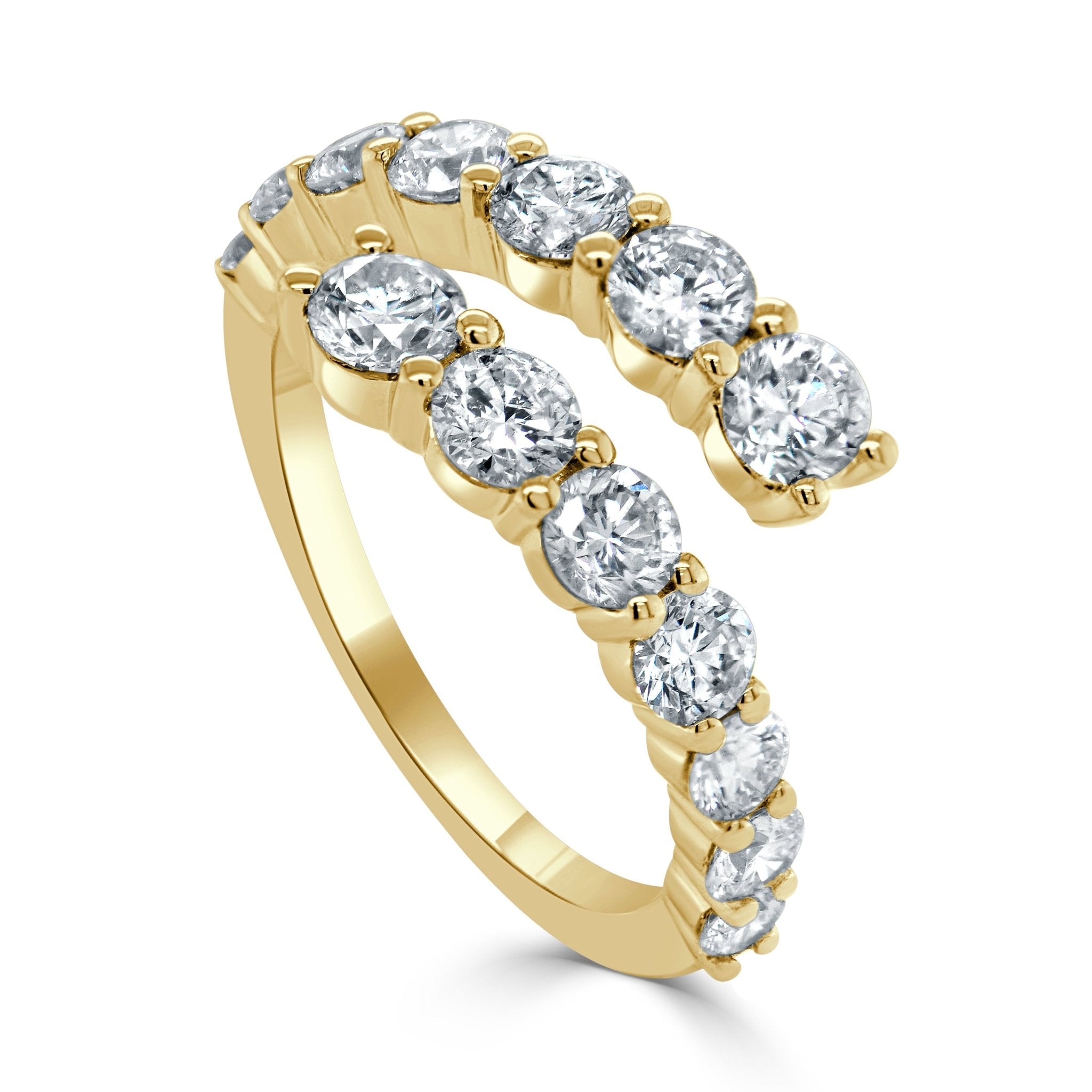 Diamond Crossover Ring
