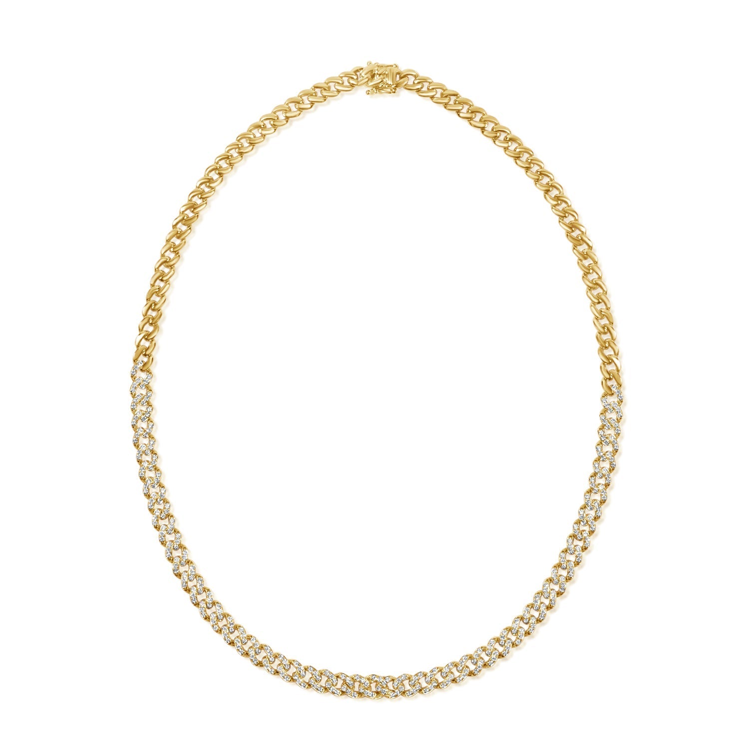 Diamond Curb Link Necklace