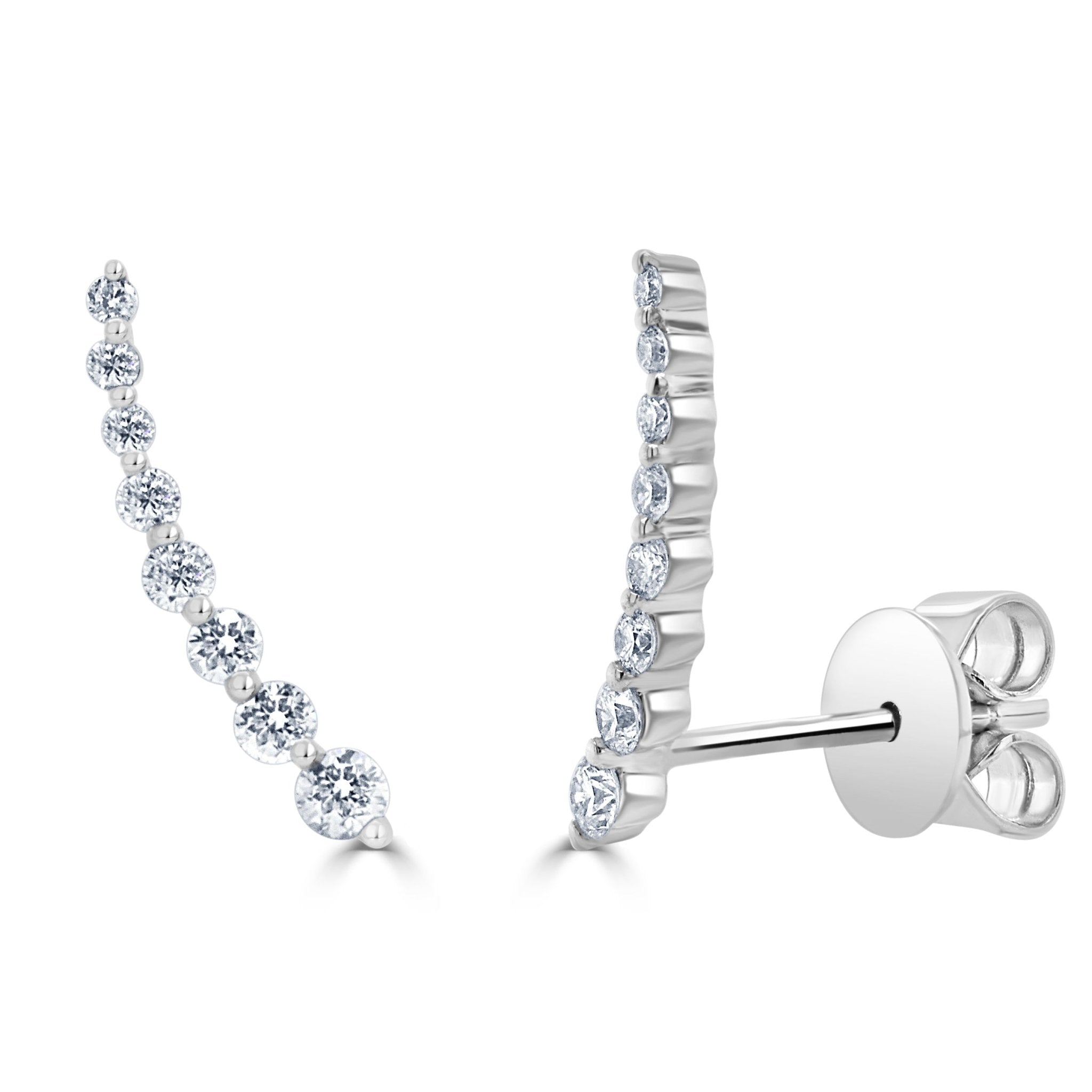 Diamond Ear Climber Earrings