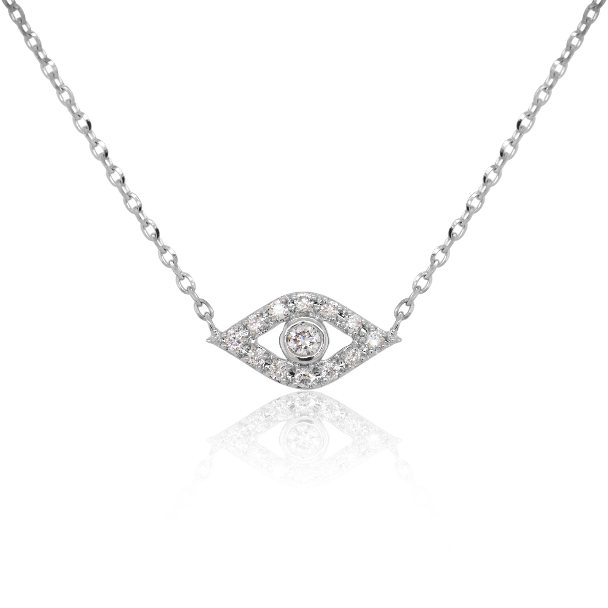 Diamond Evil Eye Necklace