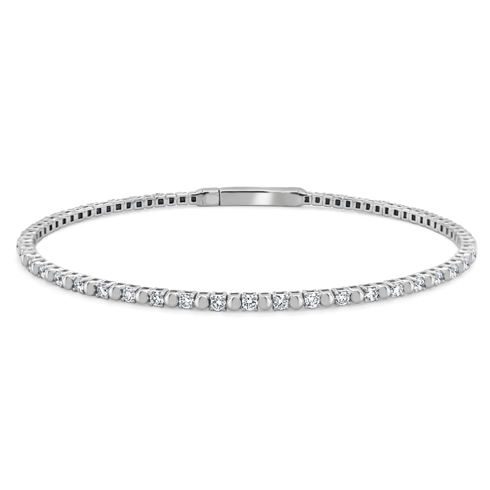 Diamond Flexible Beaded Bangle