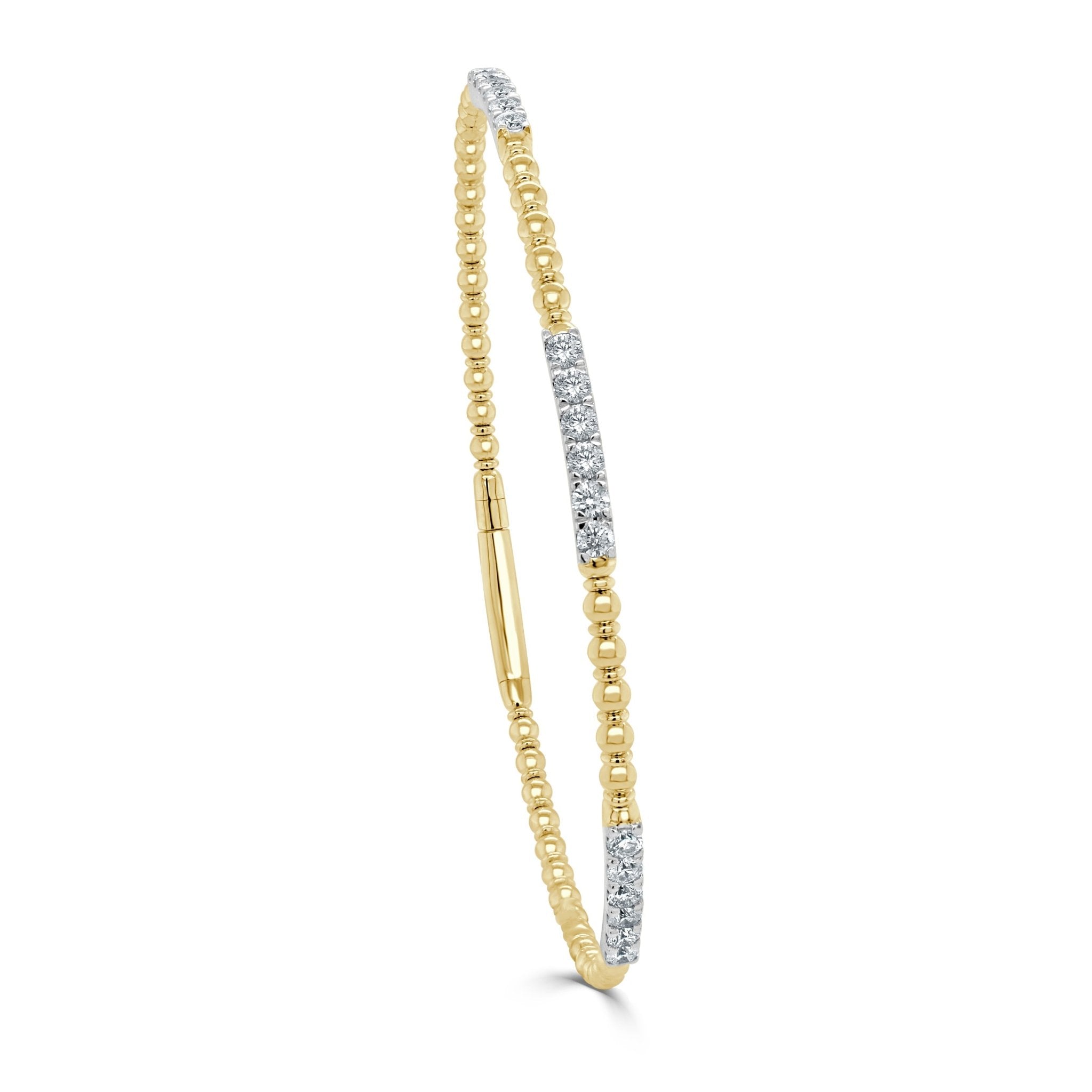 Diamond Flexible Beaded Bangle