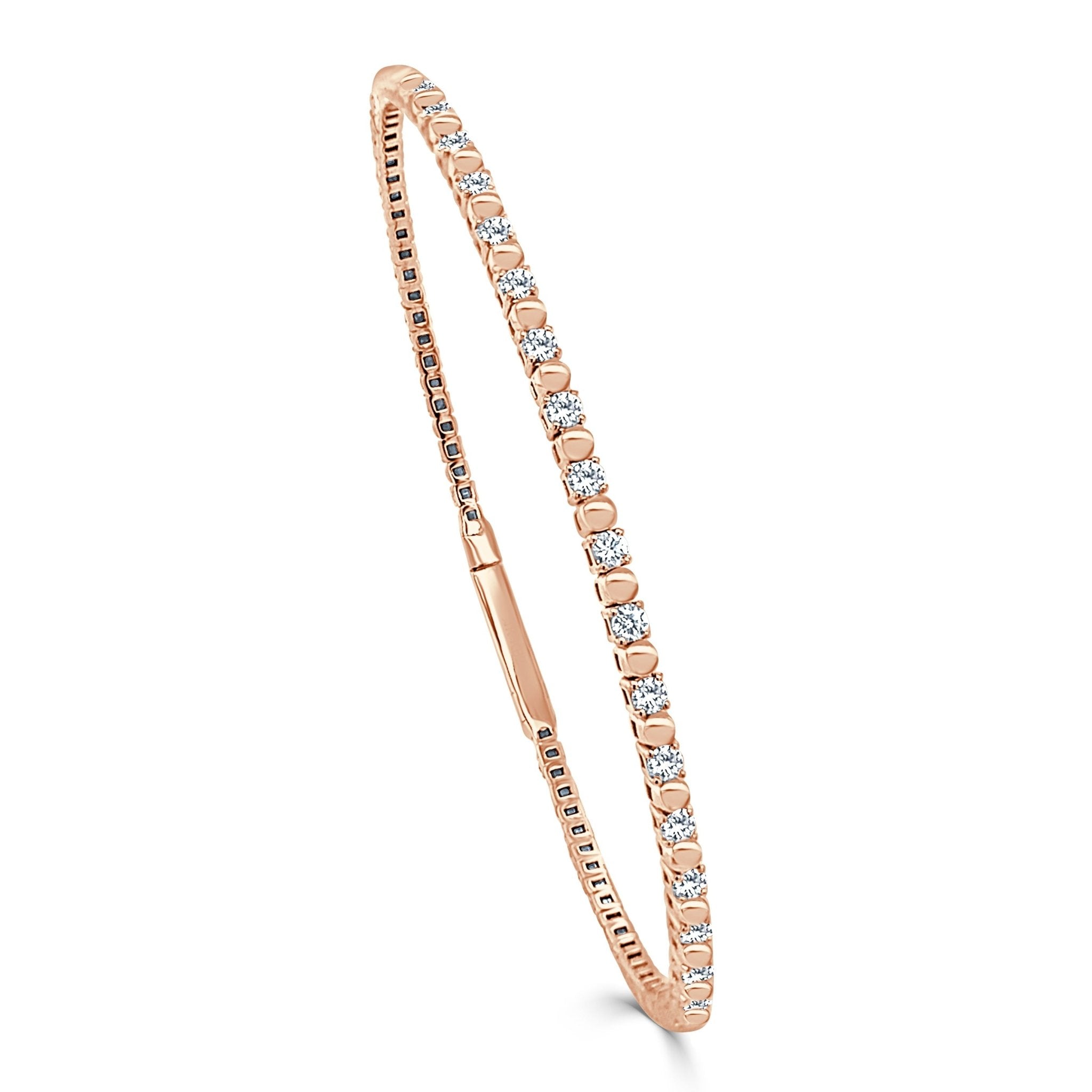 Diamond Flexible Beaded Bangle