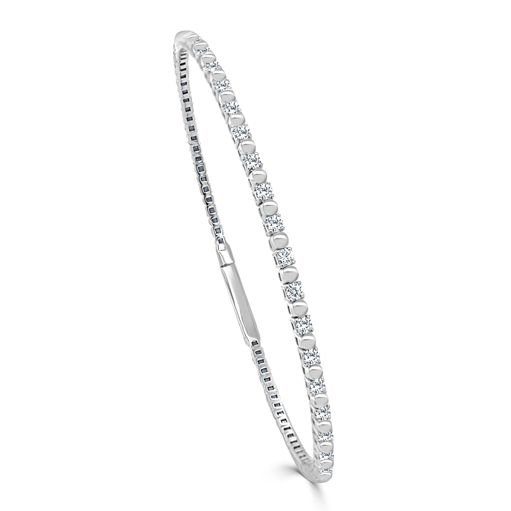 Diamond Flexible Beaded Bangle