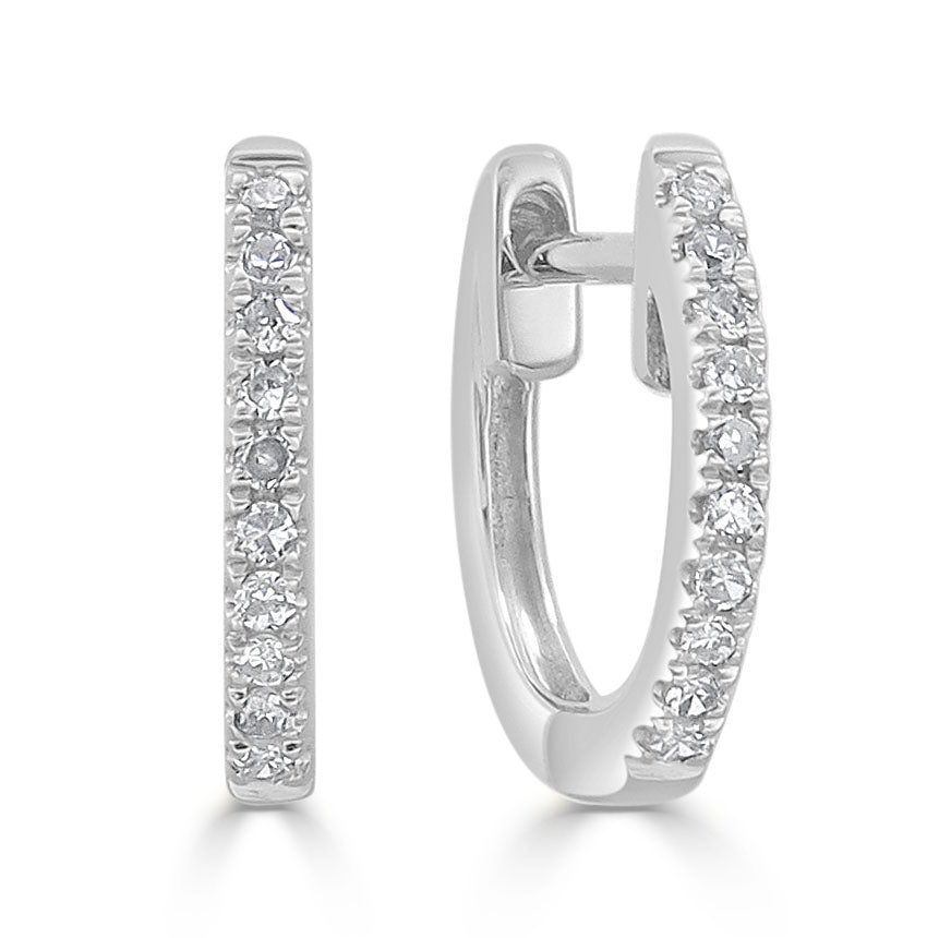 Diamond Huggie Earrings