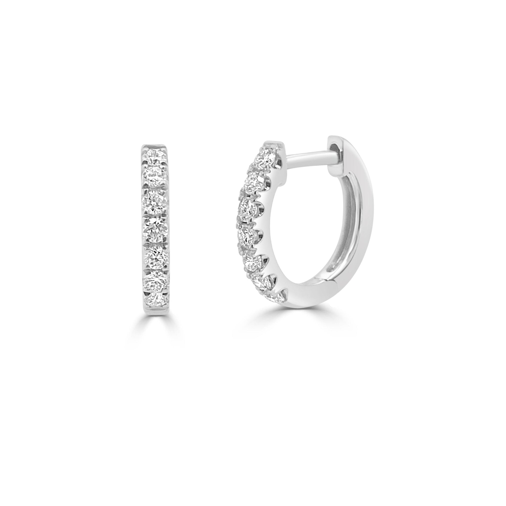Diamond Huggie Earrings