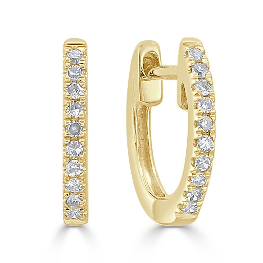 Diamond Huggie Earrings