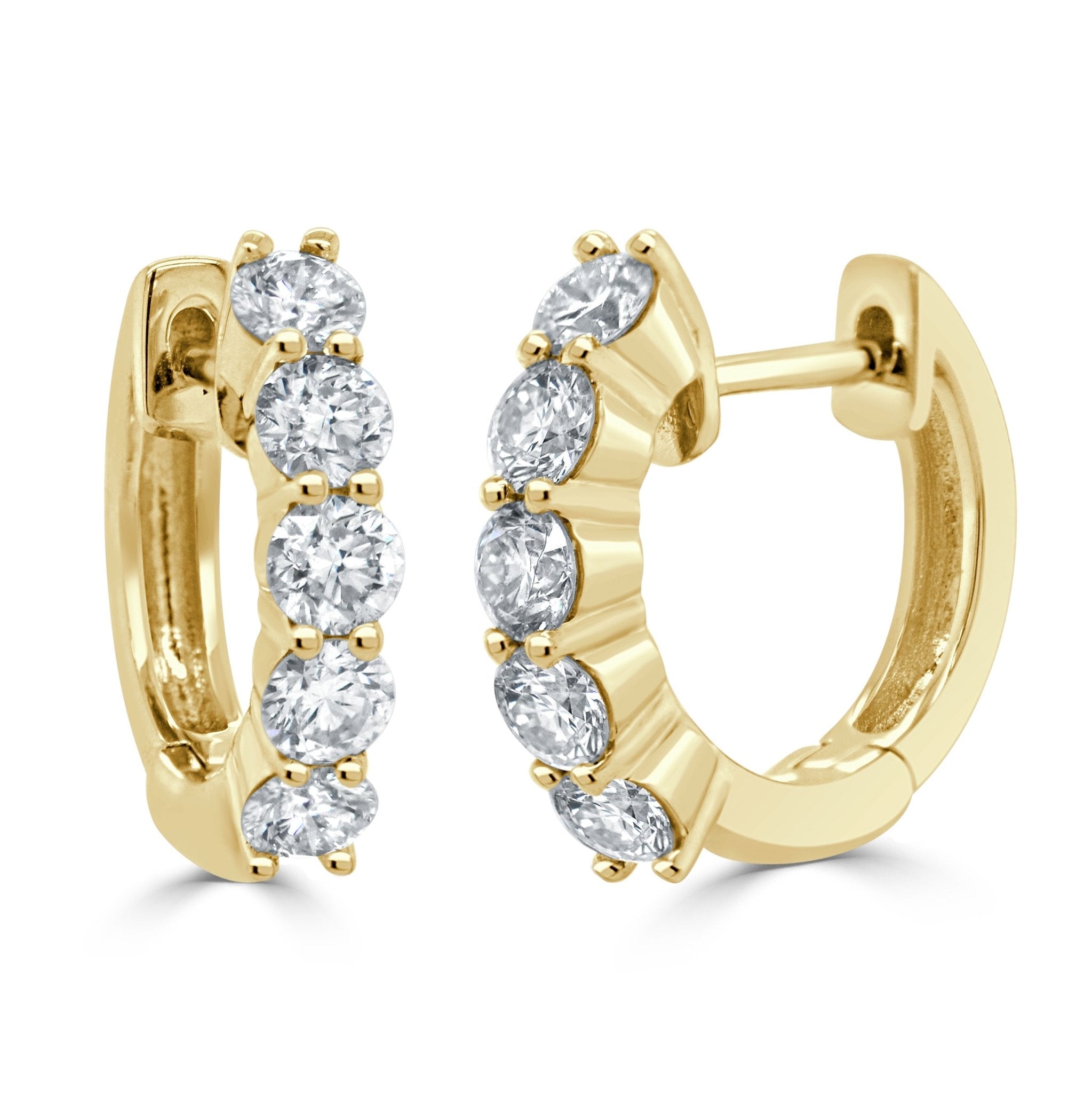 Diamond Huggie Earrings
