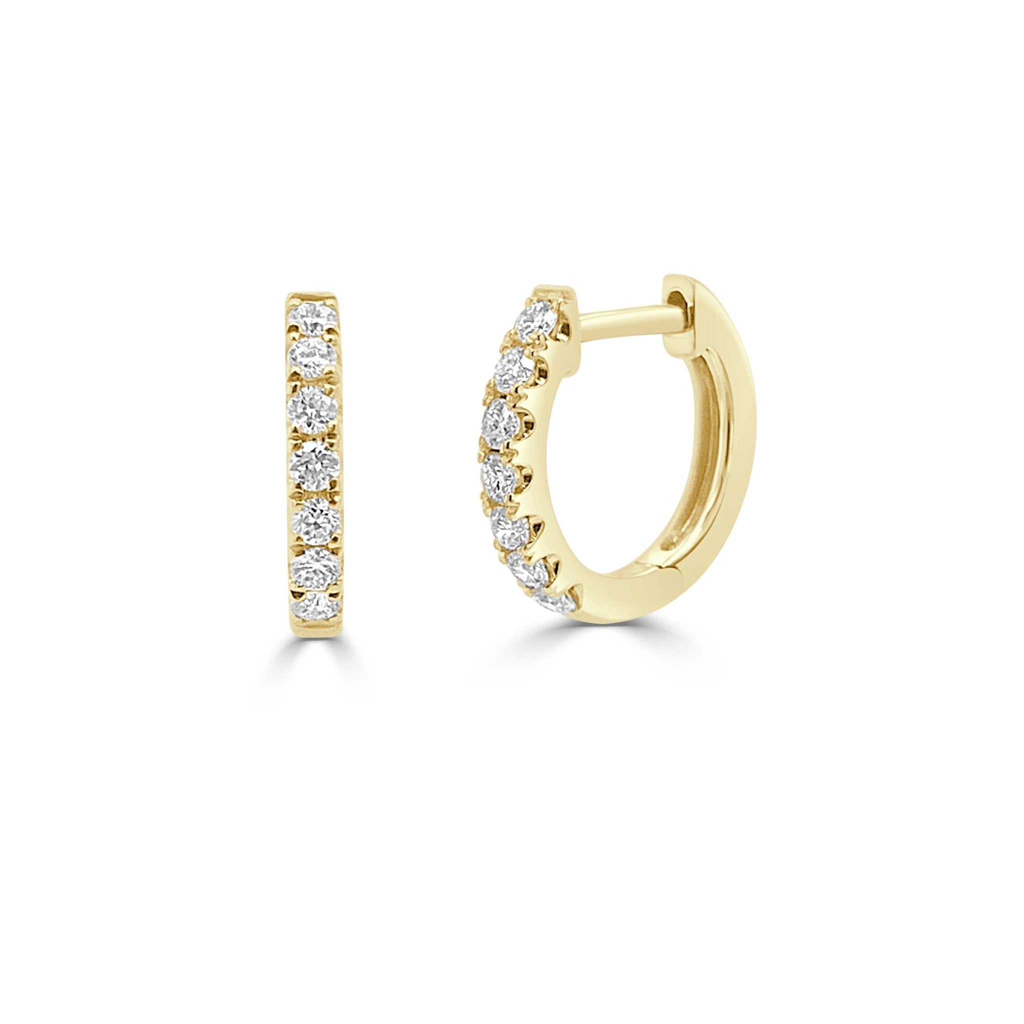 Diamond Huggie Earrings