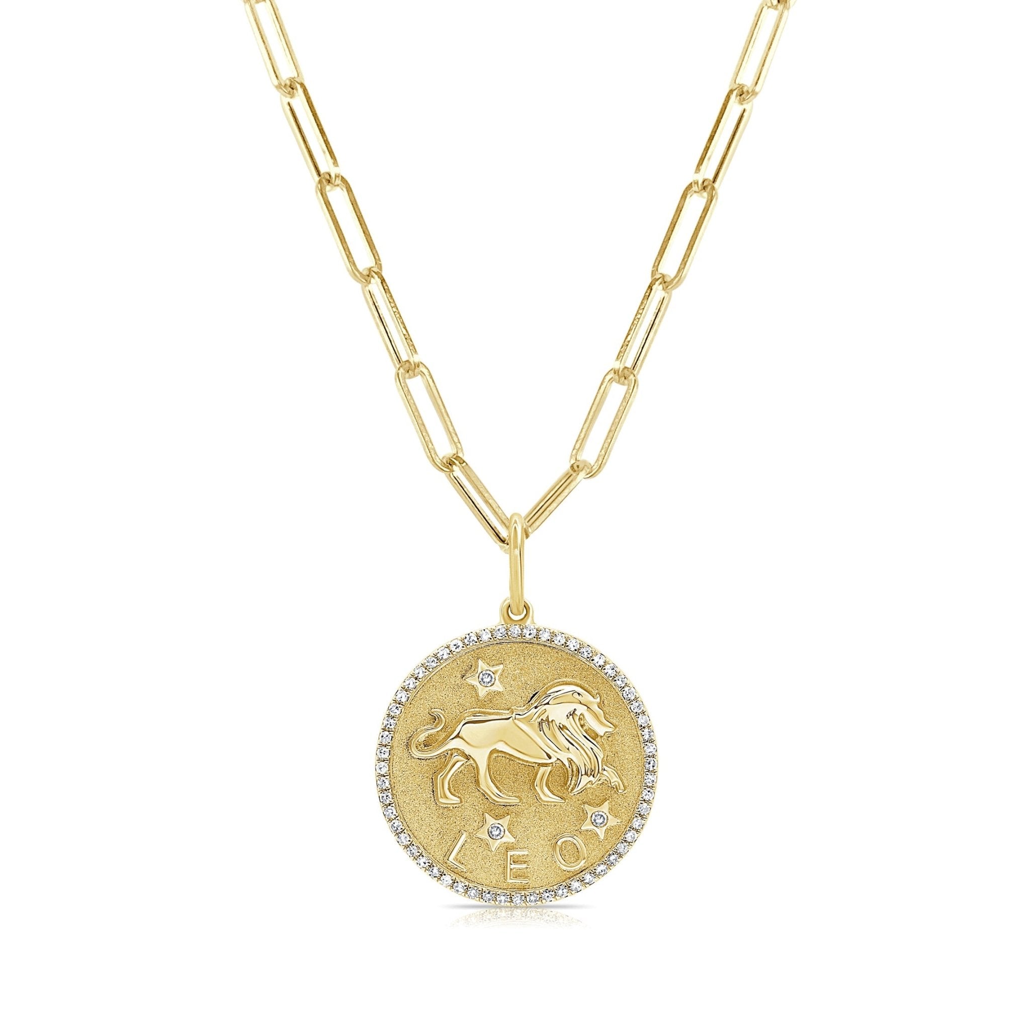Diamond Leo Zodiac Charm