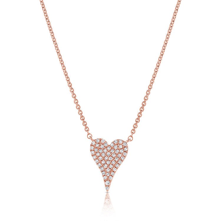 Diamond Pave Heart Necklace