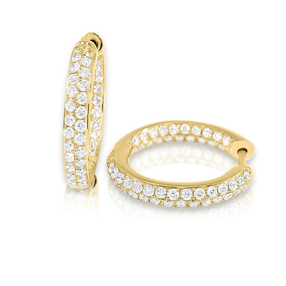 Diamond Pave Hoop Earrings