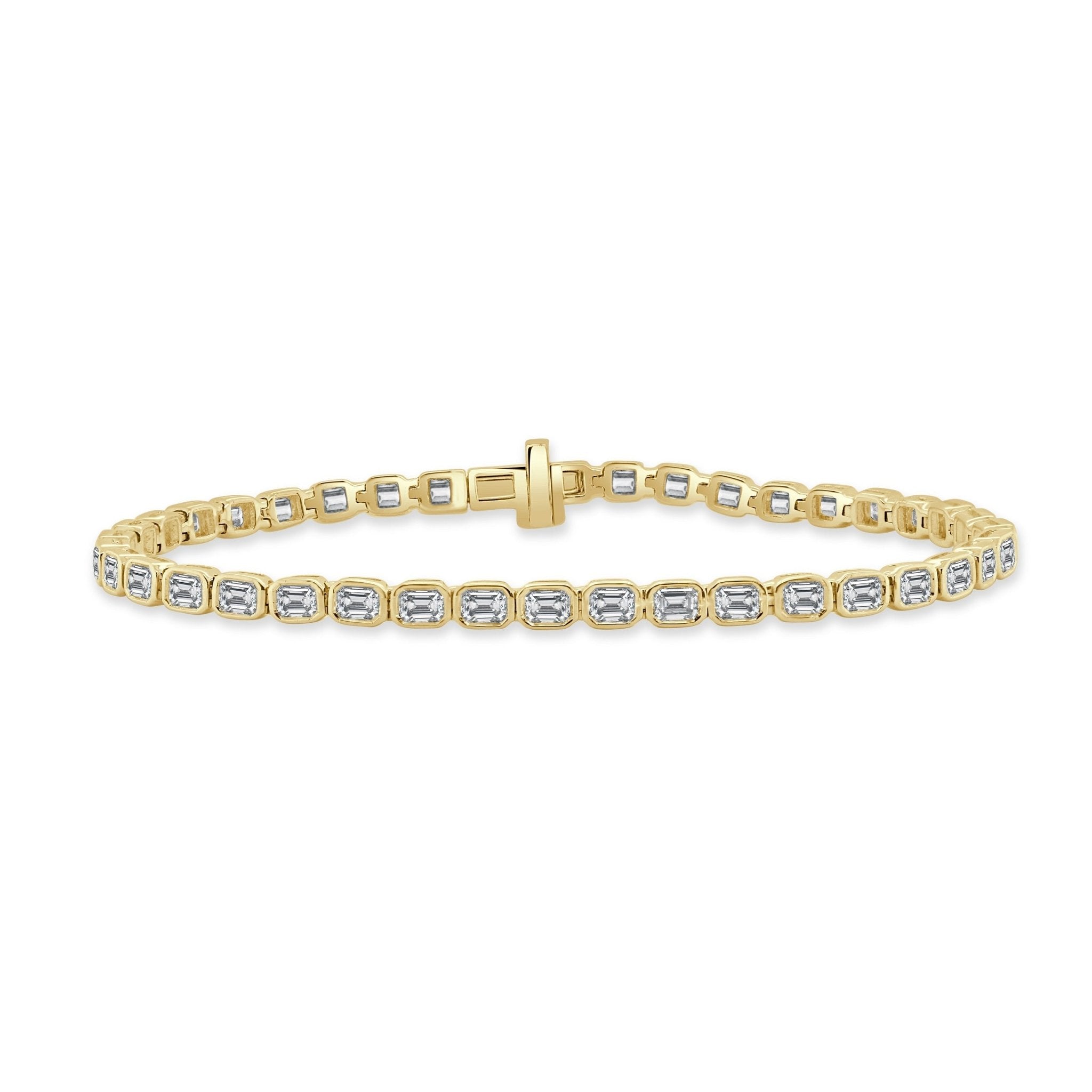 Emerald - Cut Diamond Tennis Bracelet