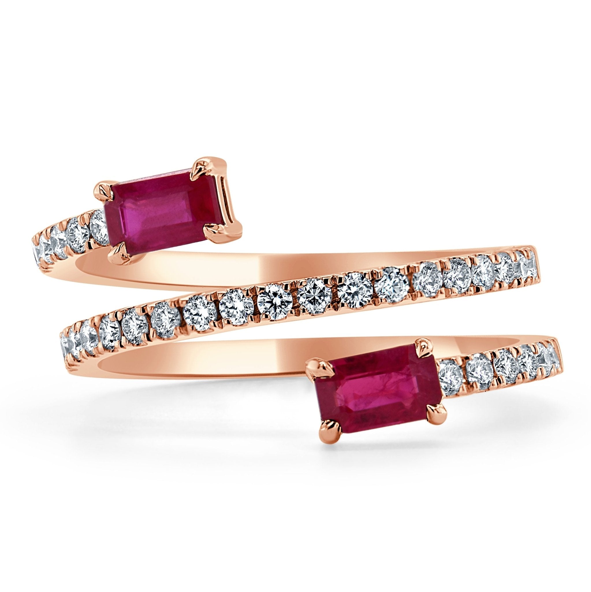 Gemstone Diamond Wrap Ring