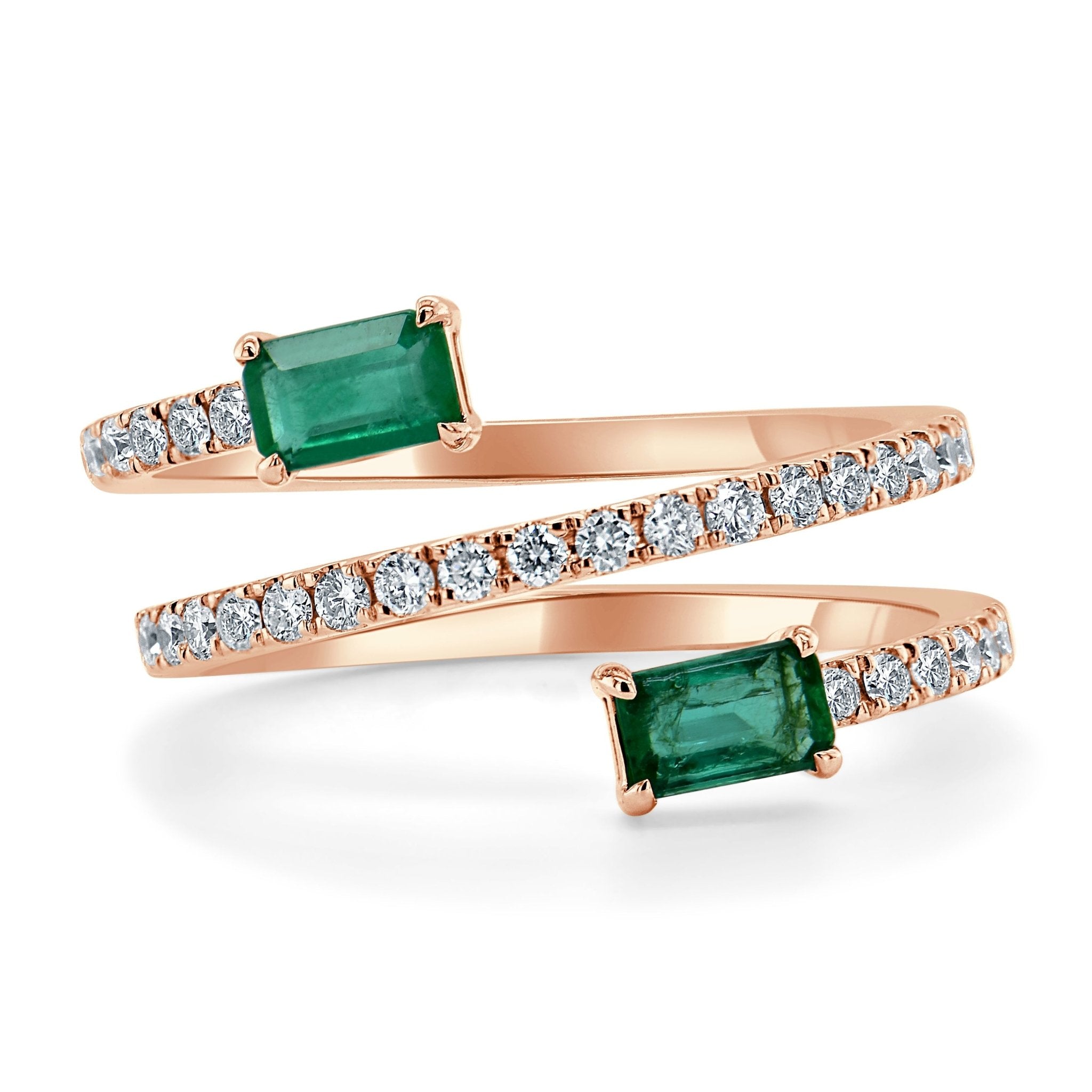 Gemstone Diamond Wrap Ring