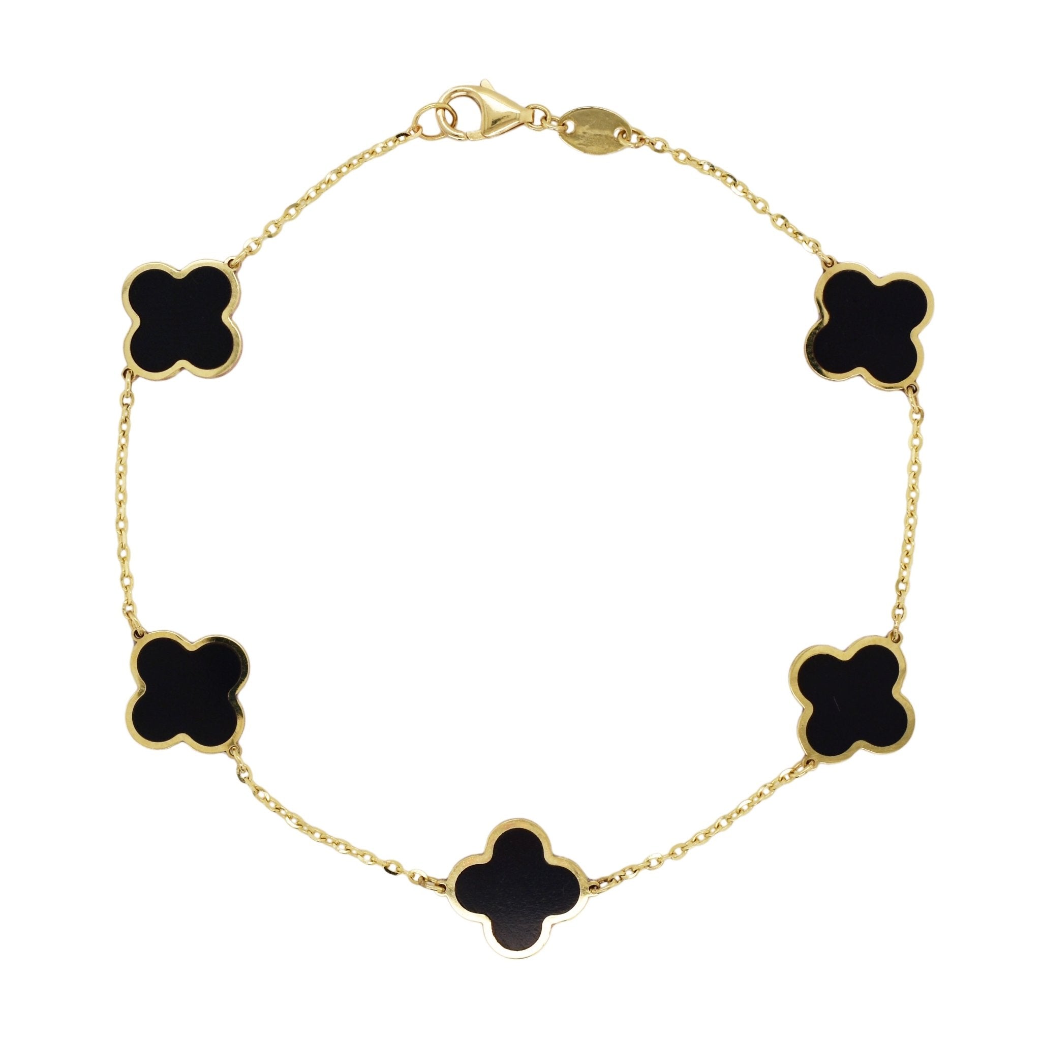 Large Clover Inlay Bracelet