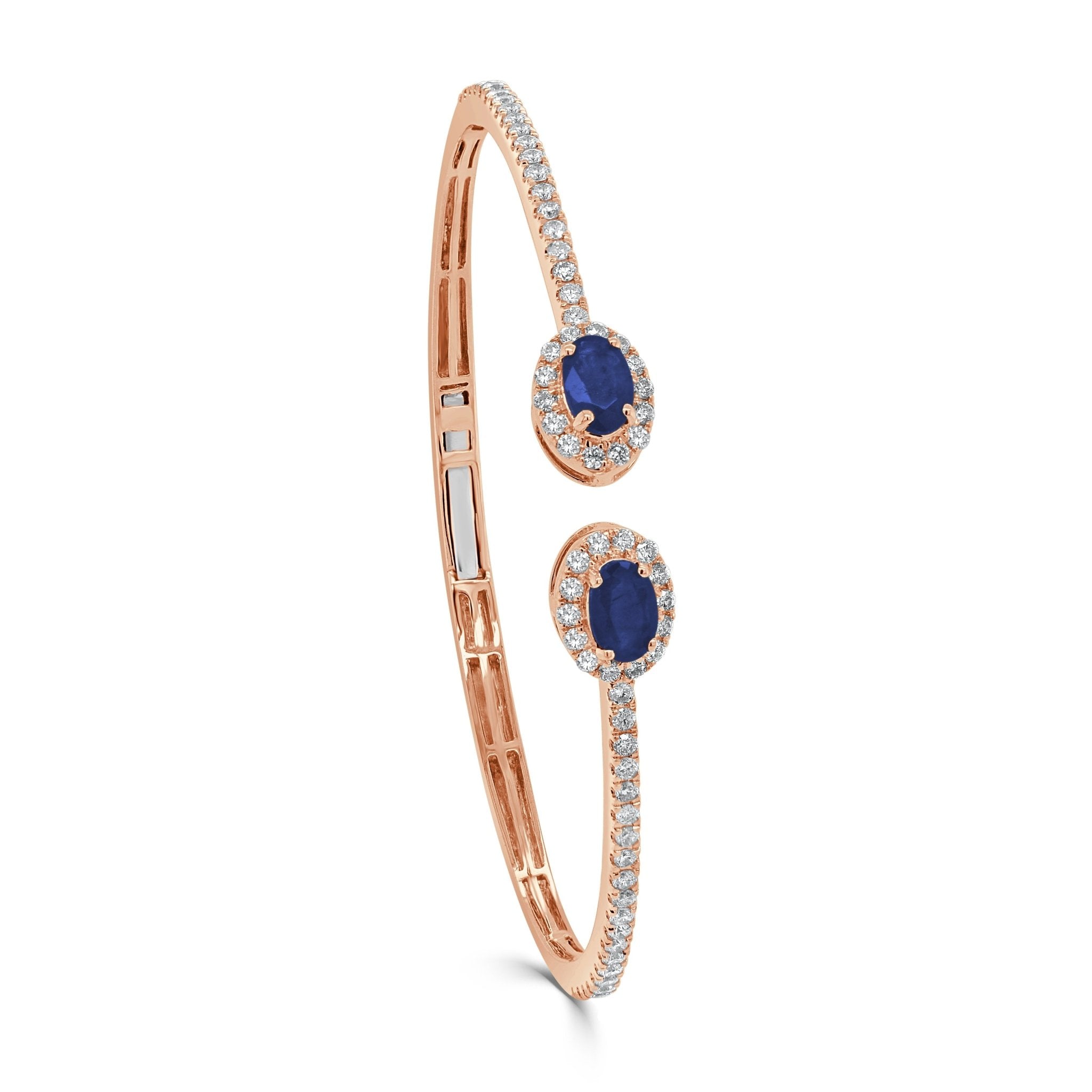 Sapphire Diamond Cuff Bangle