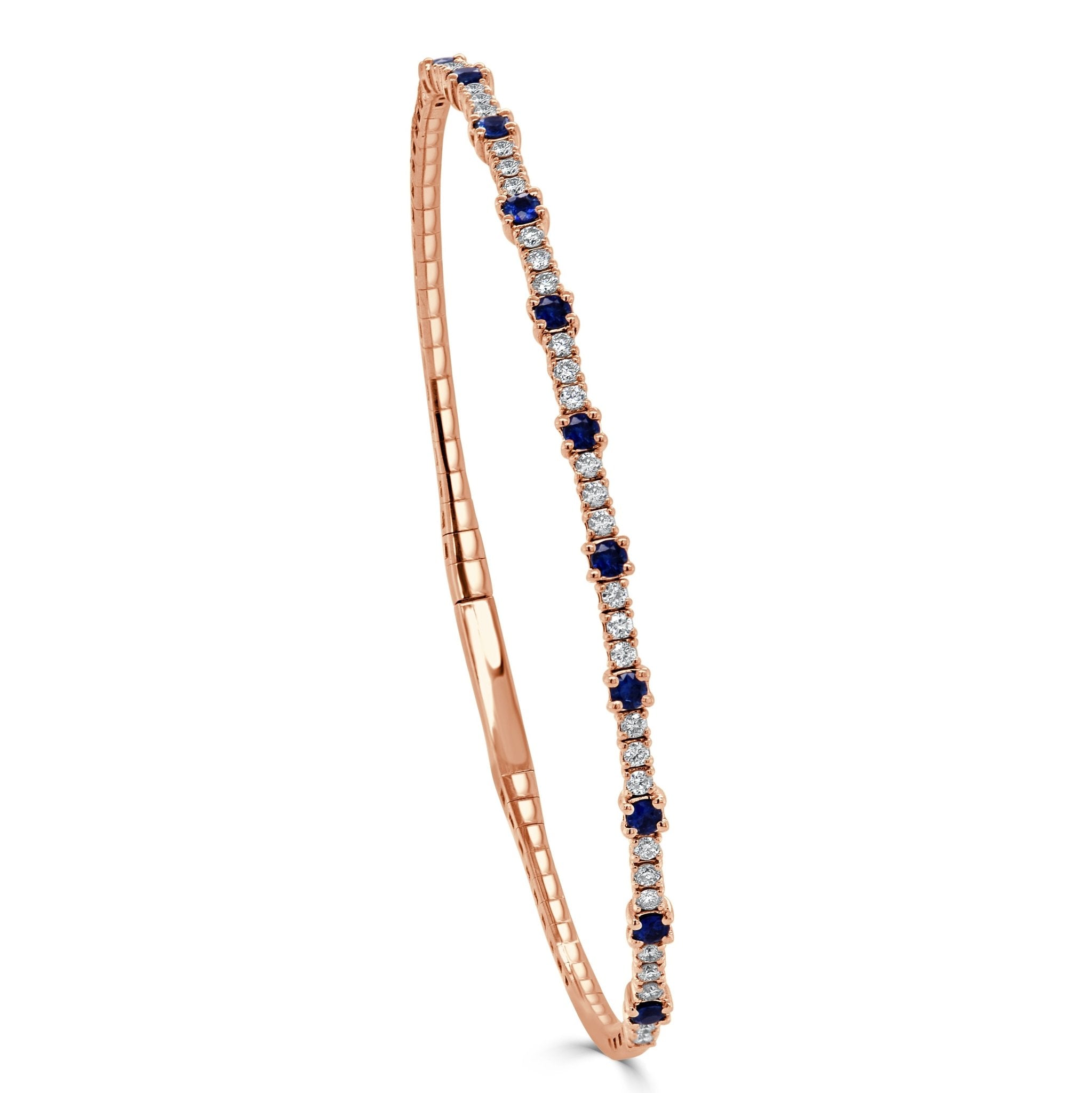 Sapphire Diamond Flexible Bangle
