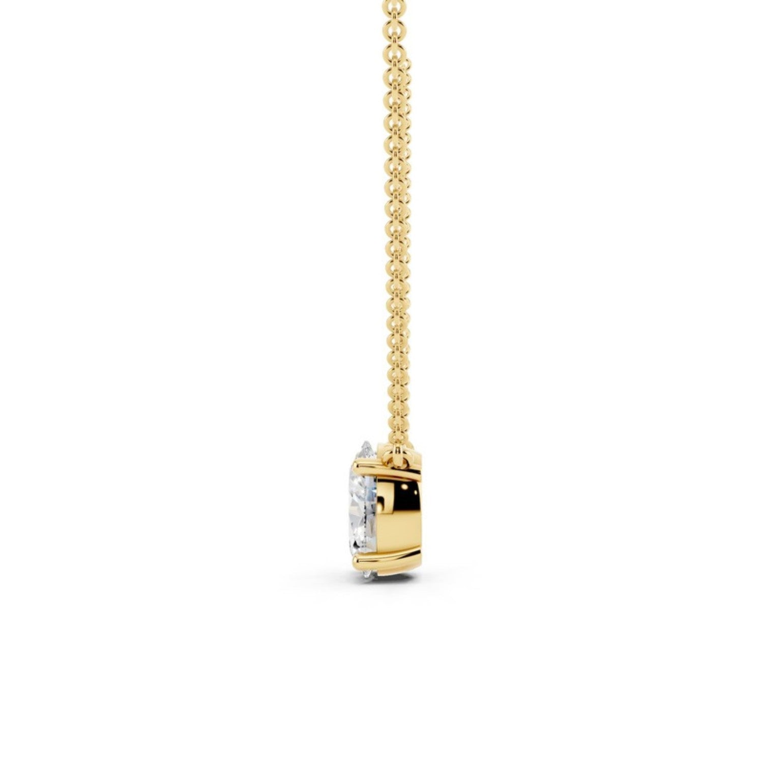 1/2 Carat Oval Diamond Pendant Necklace, detail view 3