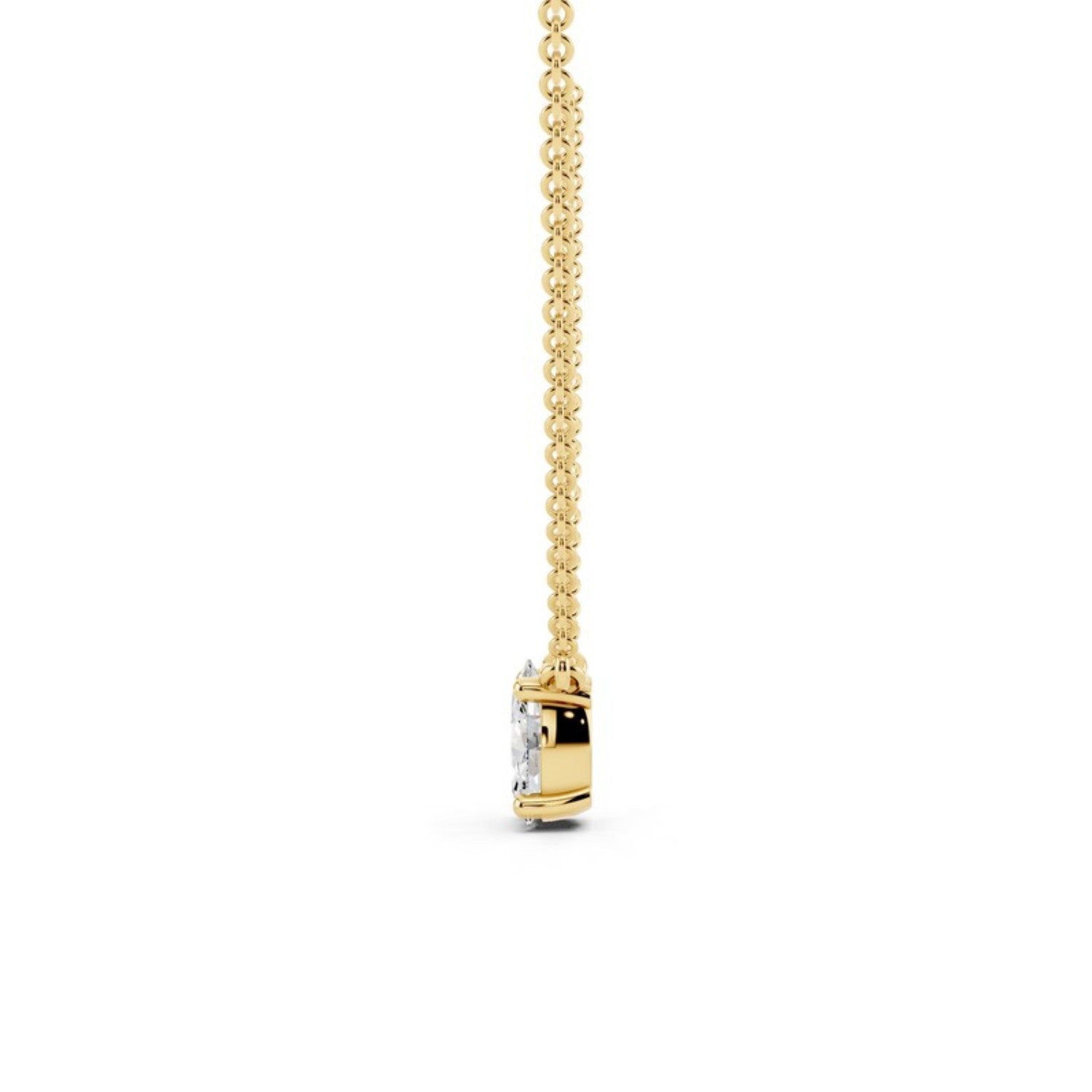 1/4 Carat Oval Diamond Pendant Necklace, detail view 3