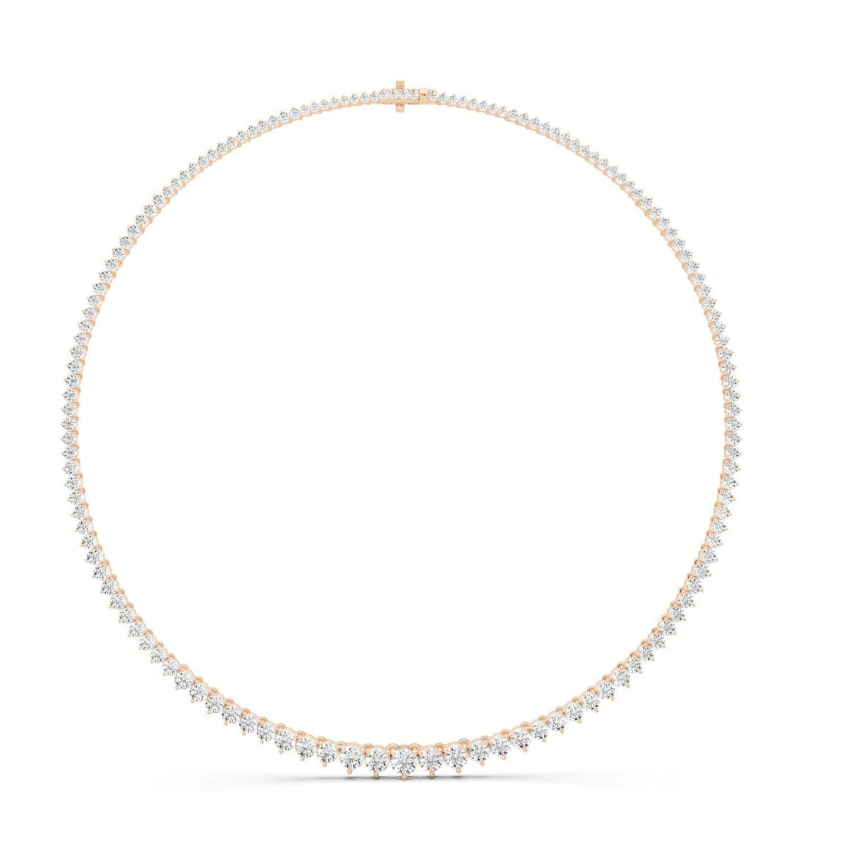 12 Carat Graduated Diamond Tennis Necklace